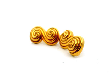 Tiffany Earrings tornado Clip-backs 18K Yellow Gold