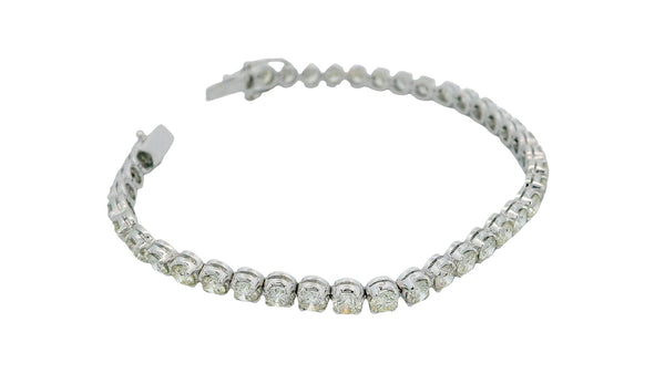 Platinum Line Bracelet With 6.8Ct Diamond
