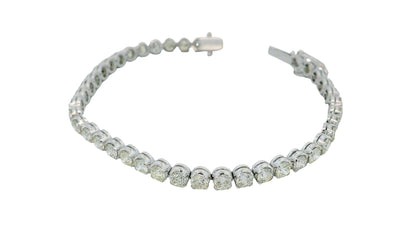 Platinum Line Bracelet With 6.8Ct Diamond
