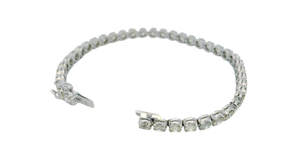 Platinum Line Bracelet With 6.8Ct Diamond