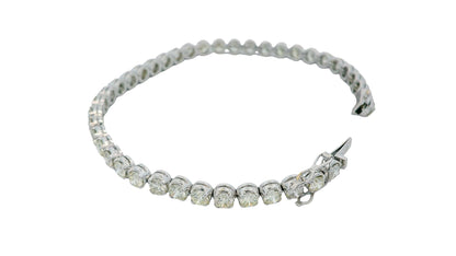 Platinum Line Bracelet With 6.8Ct Diamond