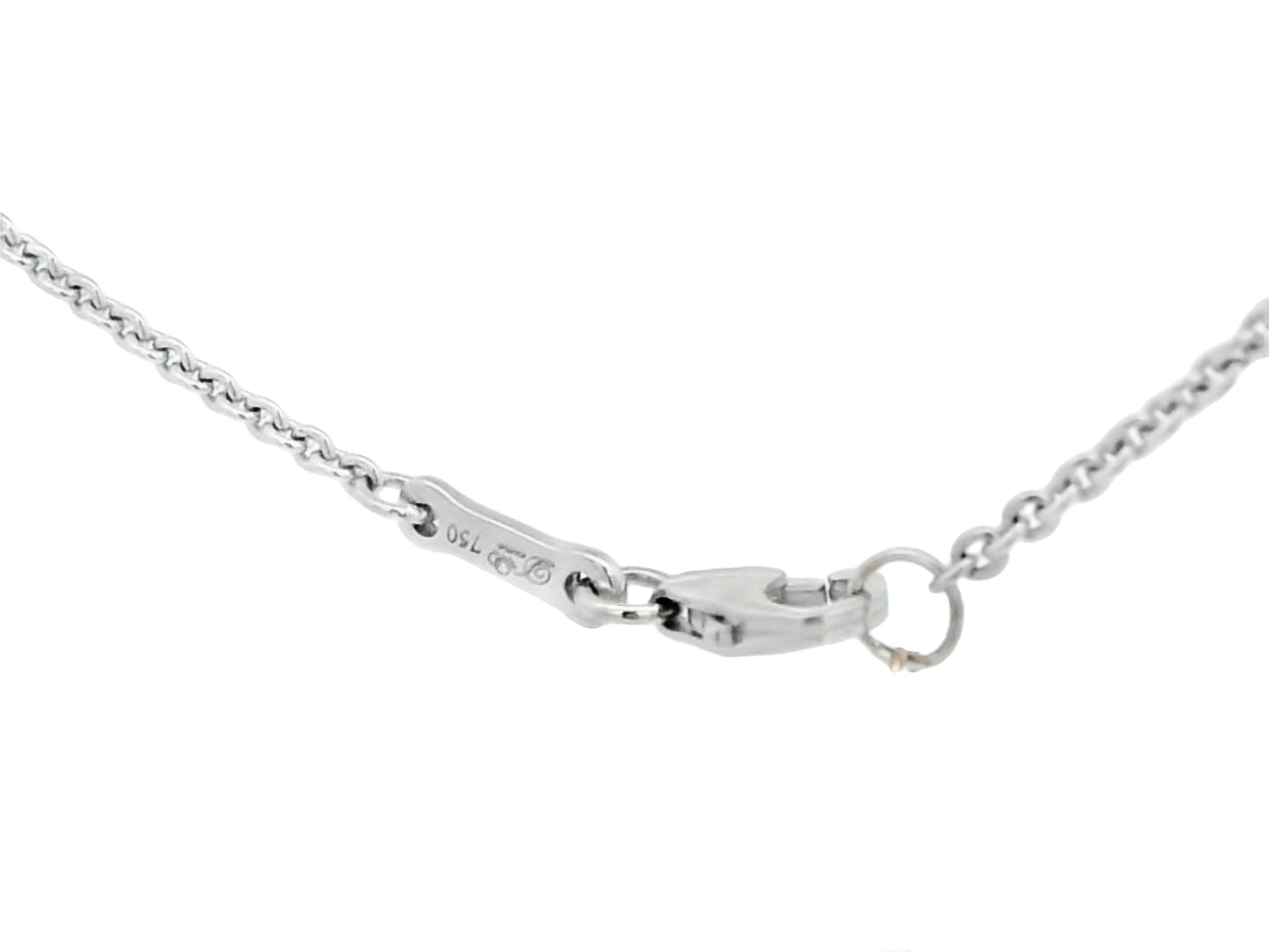 Cushion-Cut Diamond in 18K White Gold GIA Certified Pendant Necklace