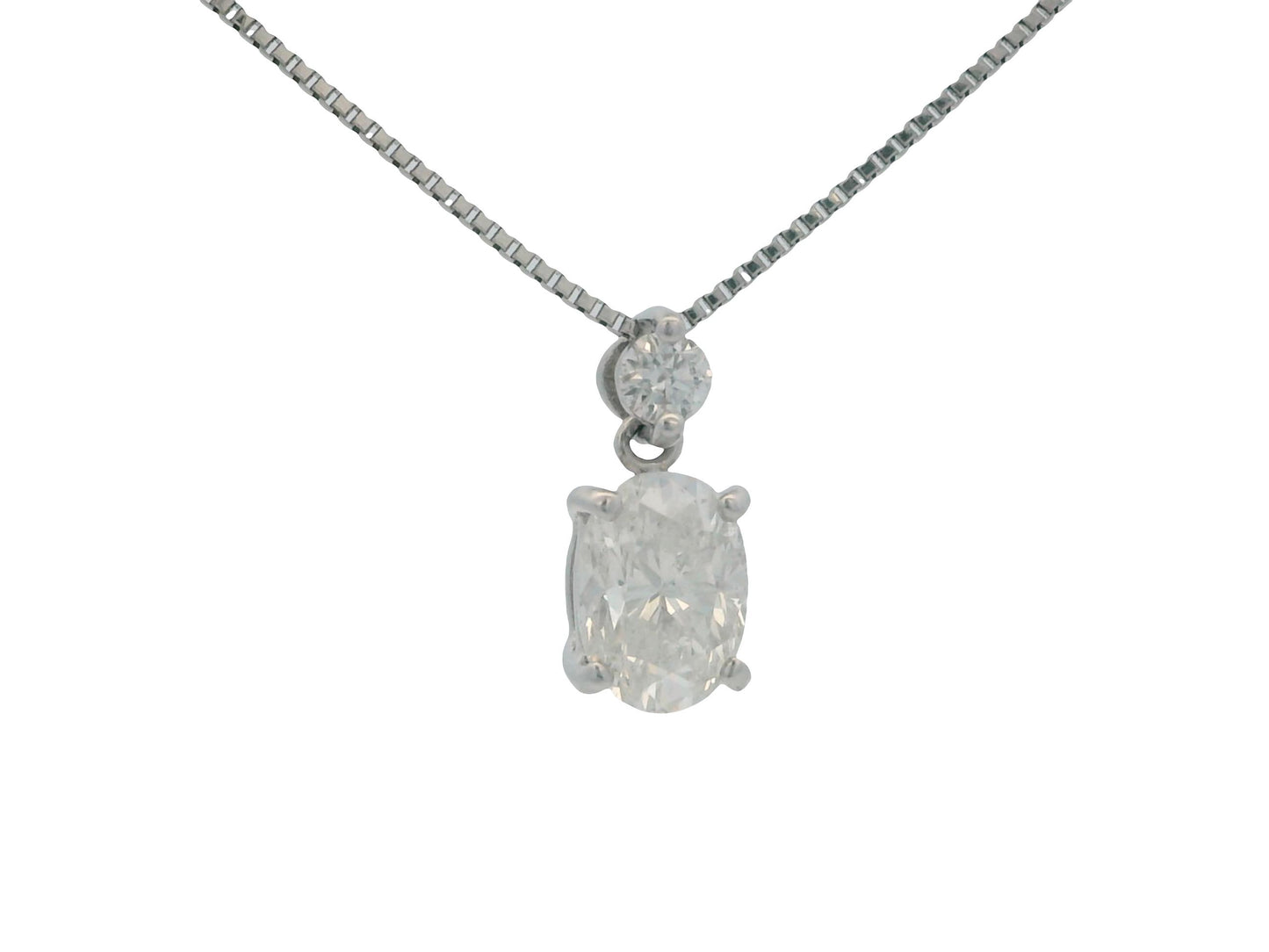 Platinum Diamond pedant necklace W/Certificate