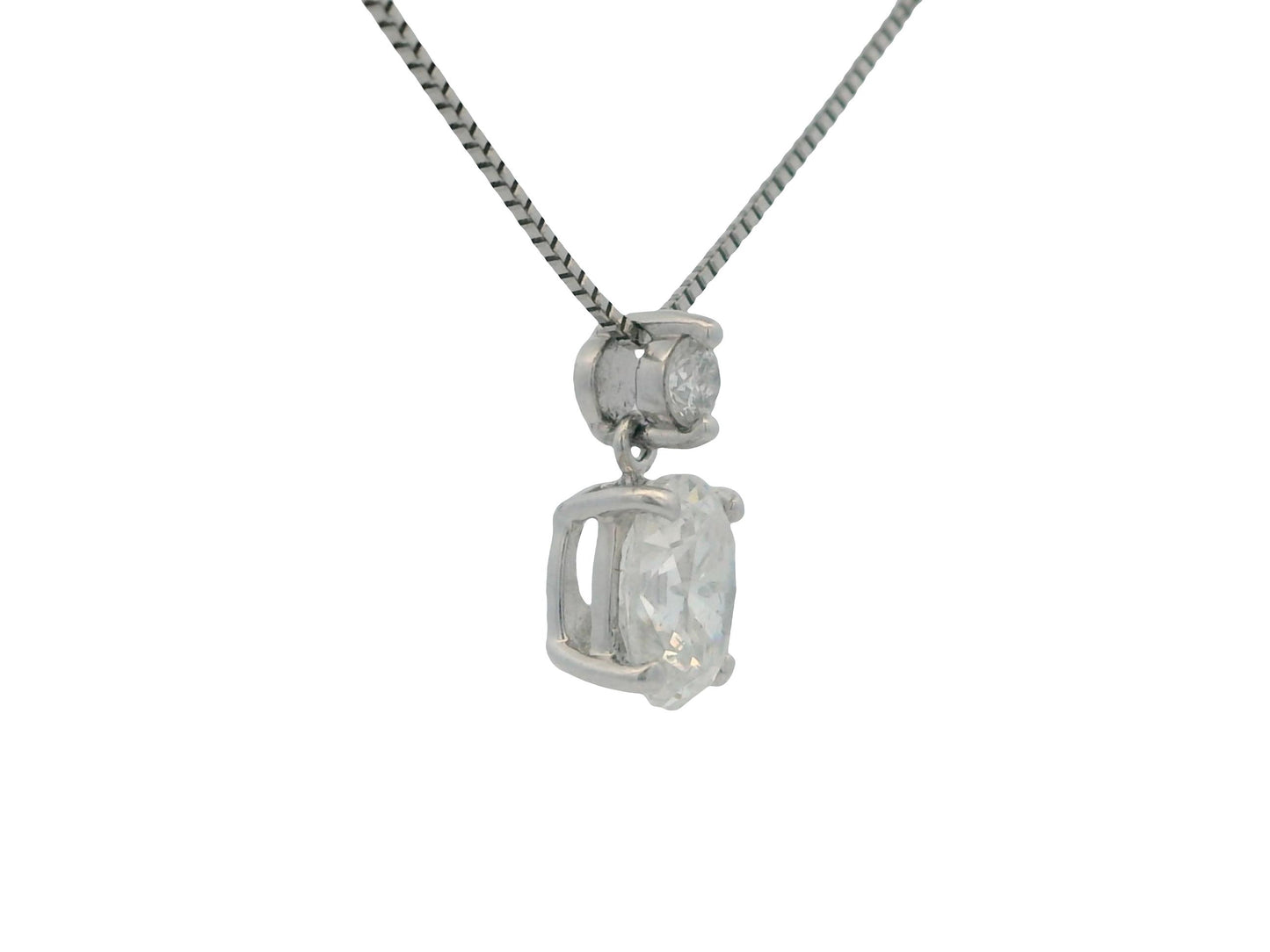 Platinum Diamond pedant necklace W/Certificate