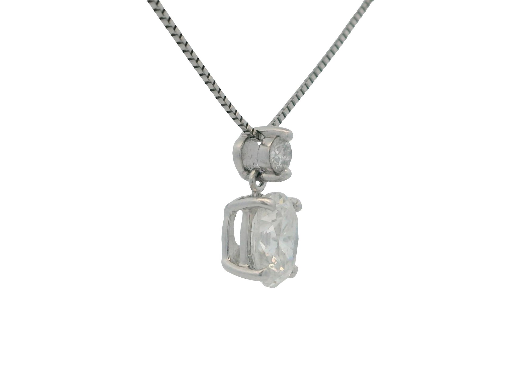 Platinum Diamond pedant necklace W/Certificate