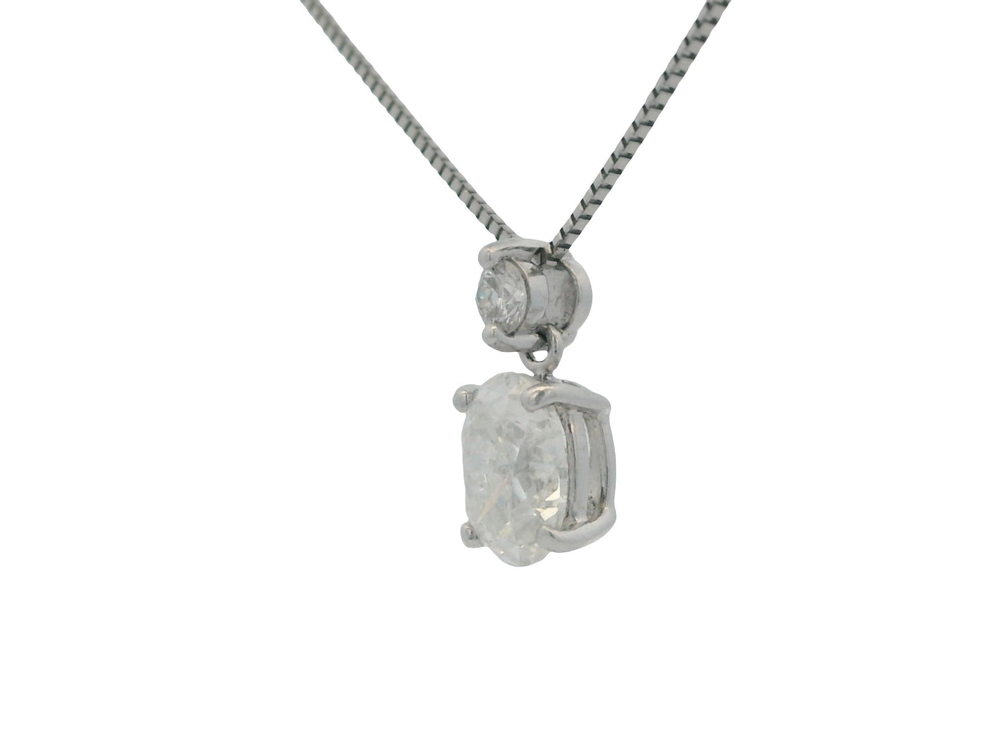 Platinum Diamond pedant necklace W/Certificate