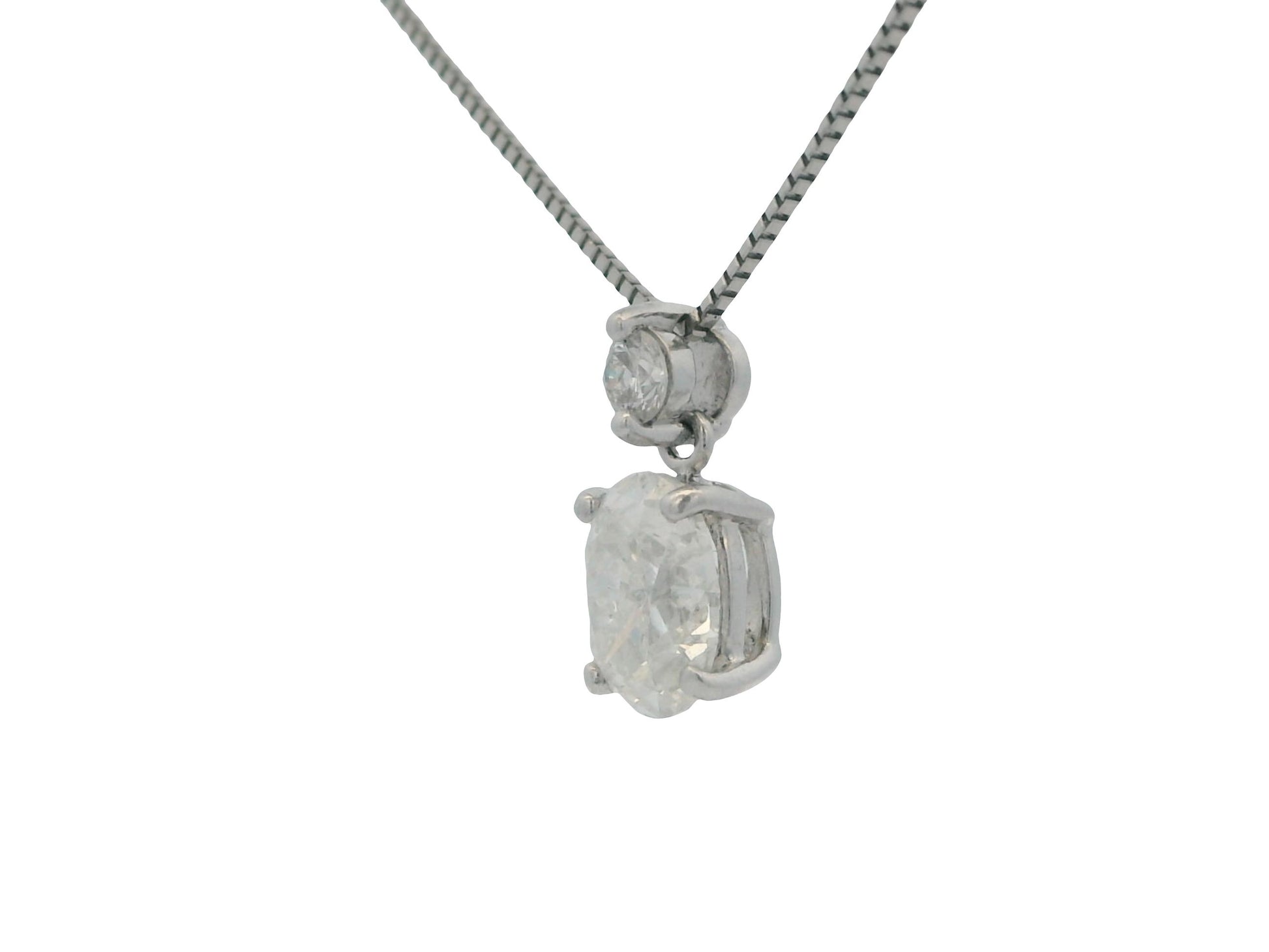 Platinum Diamond pedant necklace W/Certificate