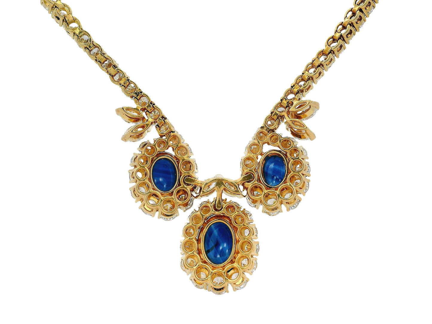 Mauboussin 18K Yellow Gold Necklace with Diamond and Sapphire