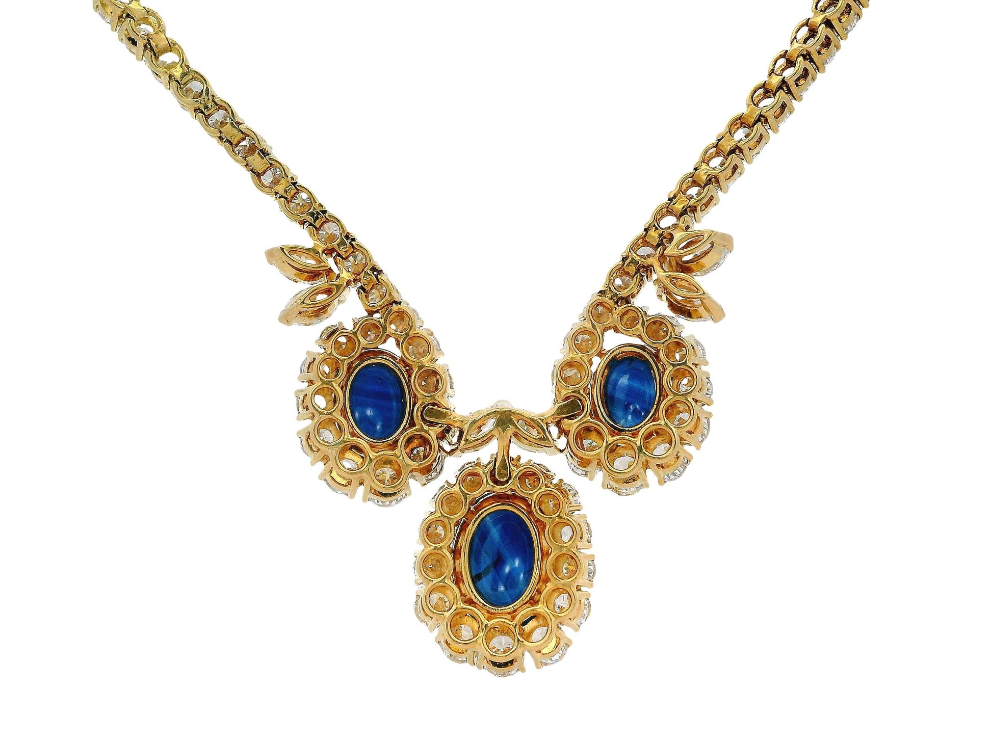 Mauboussin 18K Yellow Gold Necklace with Diamond and Sapphire