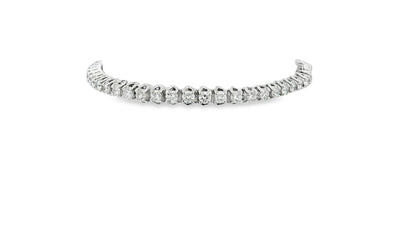 14K White Gold Tennis Bracelet 4 Ct Diamond.