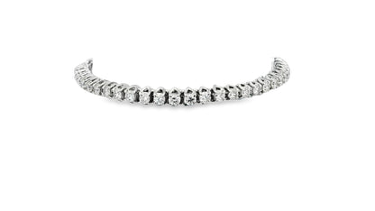 14K White Gold Tennis Bracelet 4 Ct Diamond.