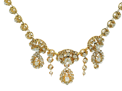 Victorian Diamonds Detachable Sections Fringe Necklace