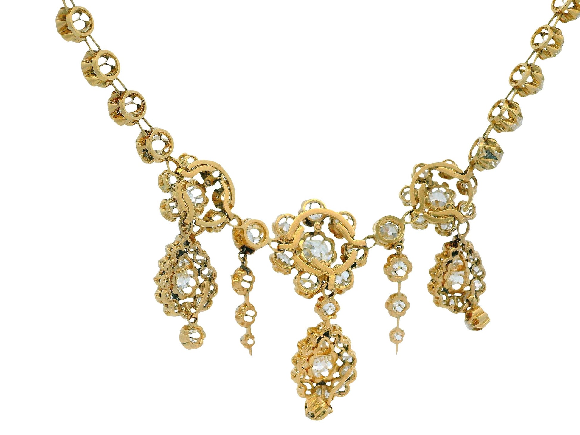 Victorian Diamonds Detachable Sections Fringe Necklace