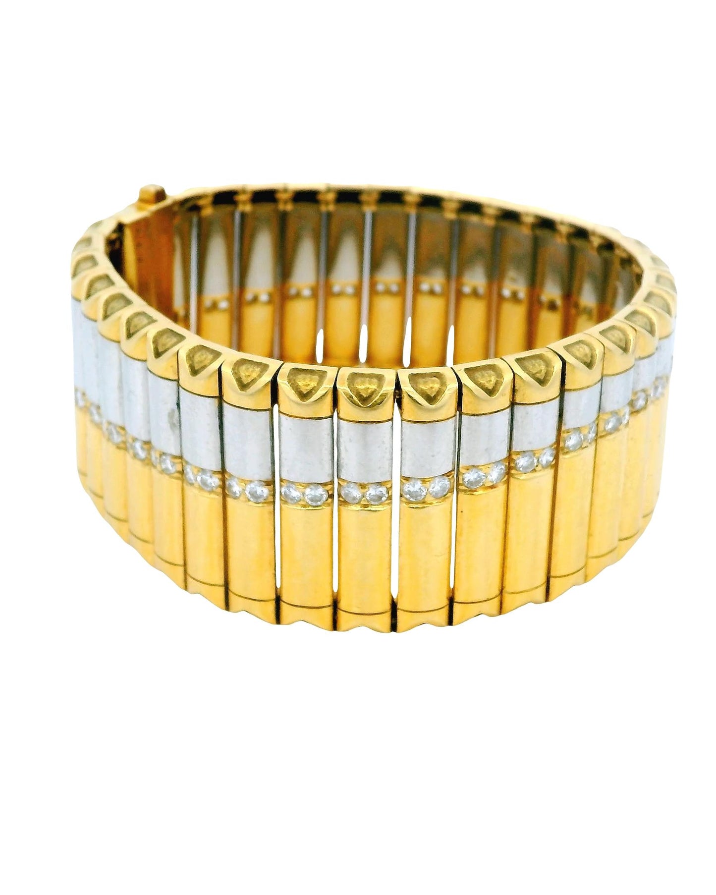 Michael Bondanza Platinum & 18K Gold With Diamond Bracelet