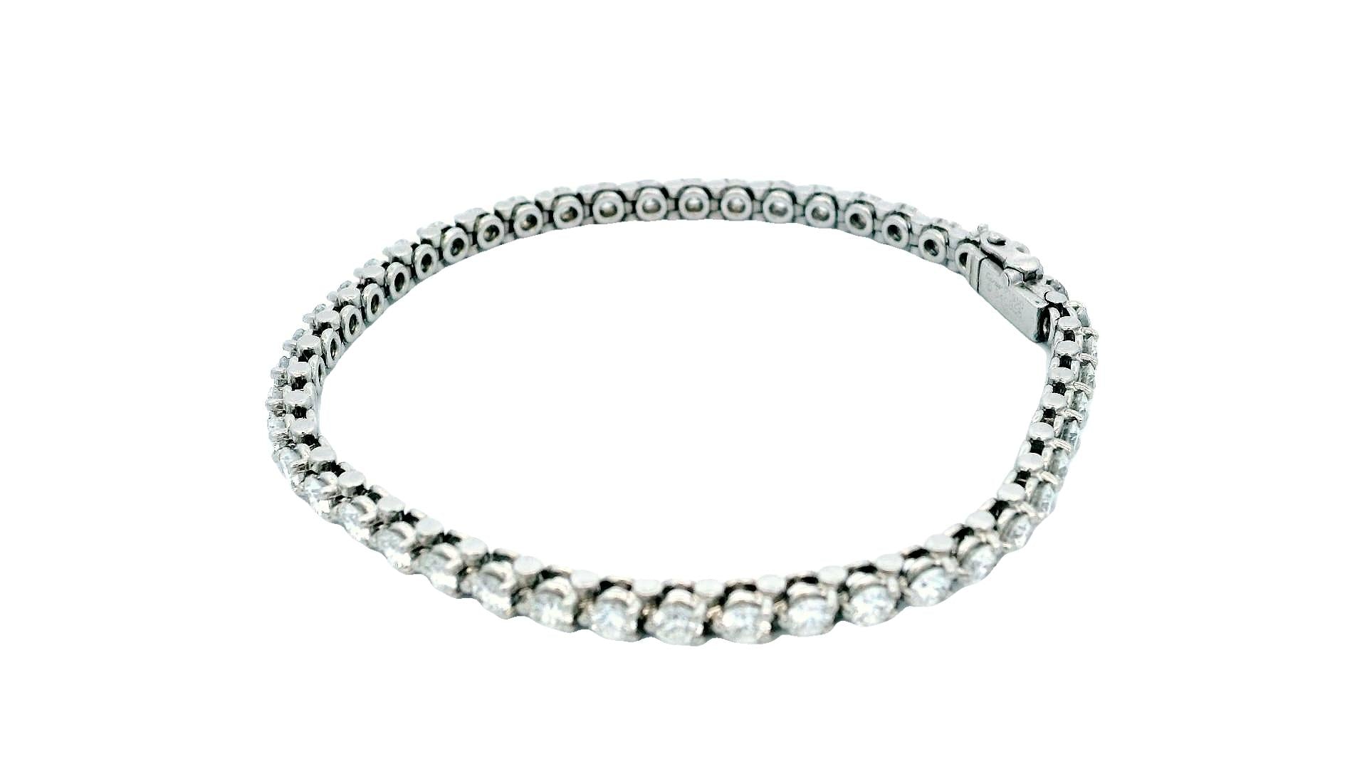 Cartier Platinum Diamond Line Bracelet