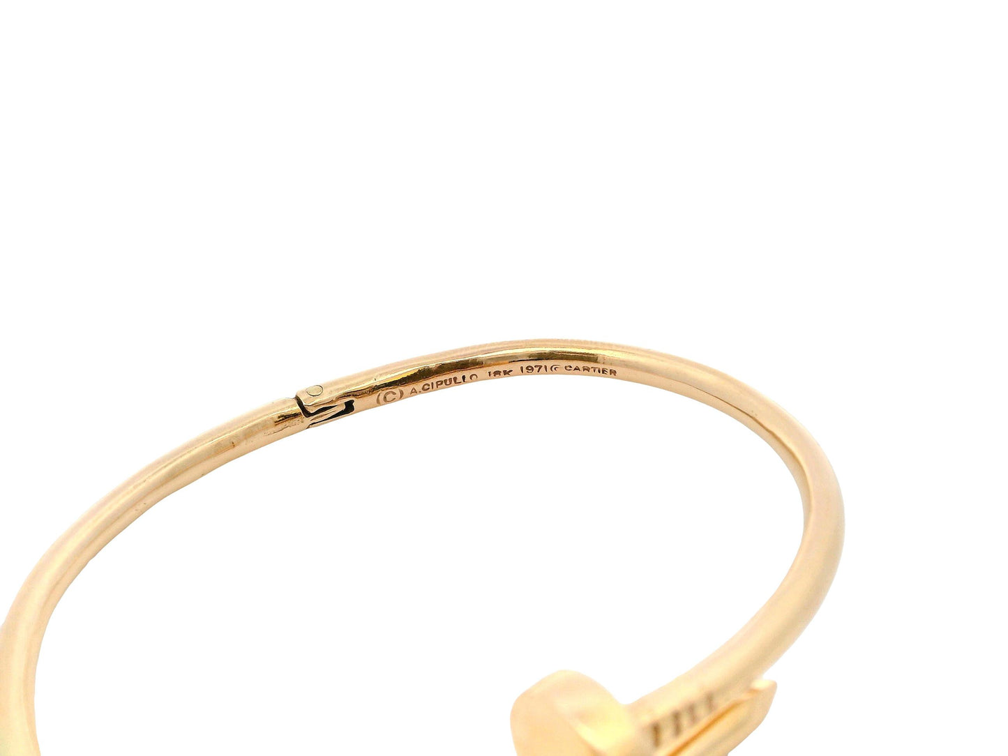 Cartier 18k Yellow Gold Aldo Cipullo Cartier Nail Bangle Bracelet