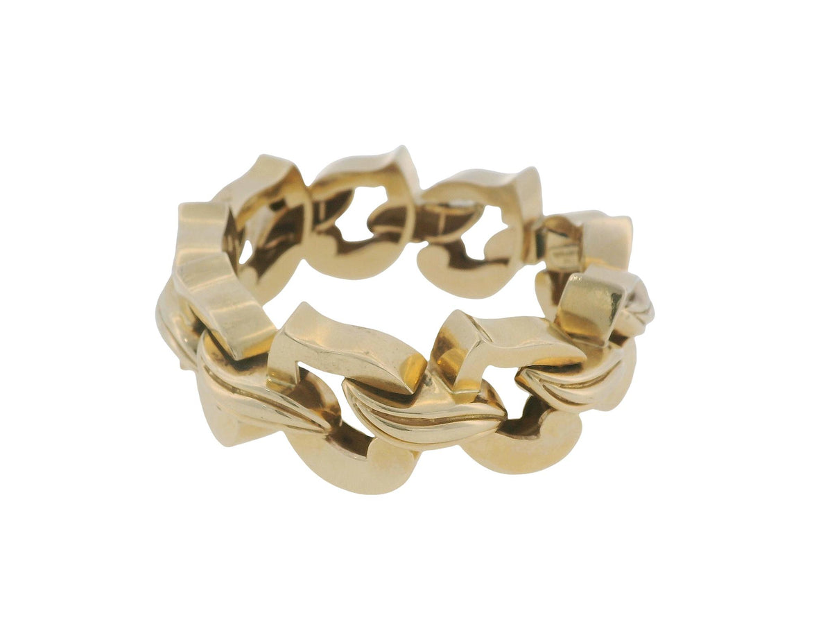 Tiffany & Co Retro 14K Gold Interlocking Links Bracelet