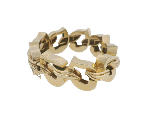 Tiffany & Co Retro 14K Gold Interlocking Links Bracelet