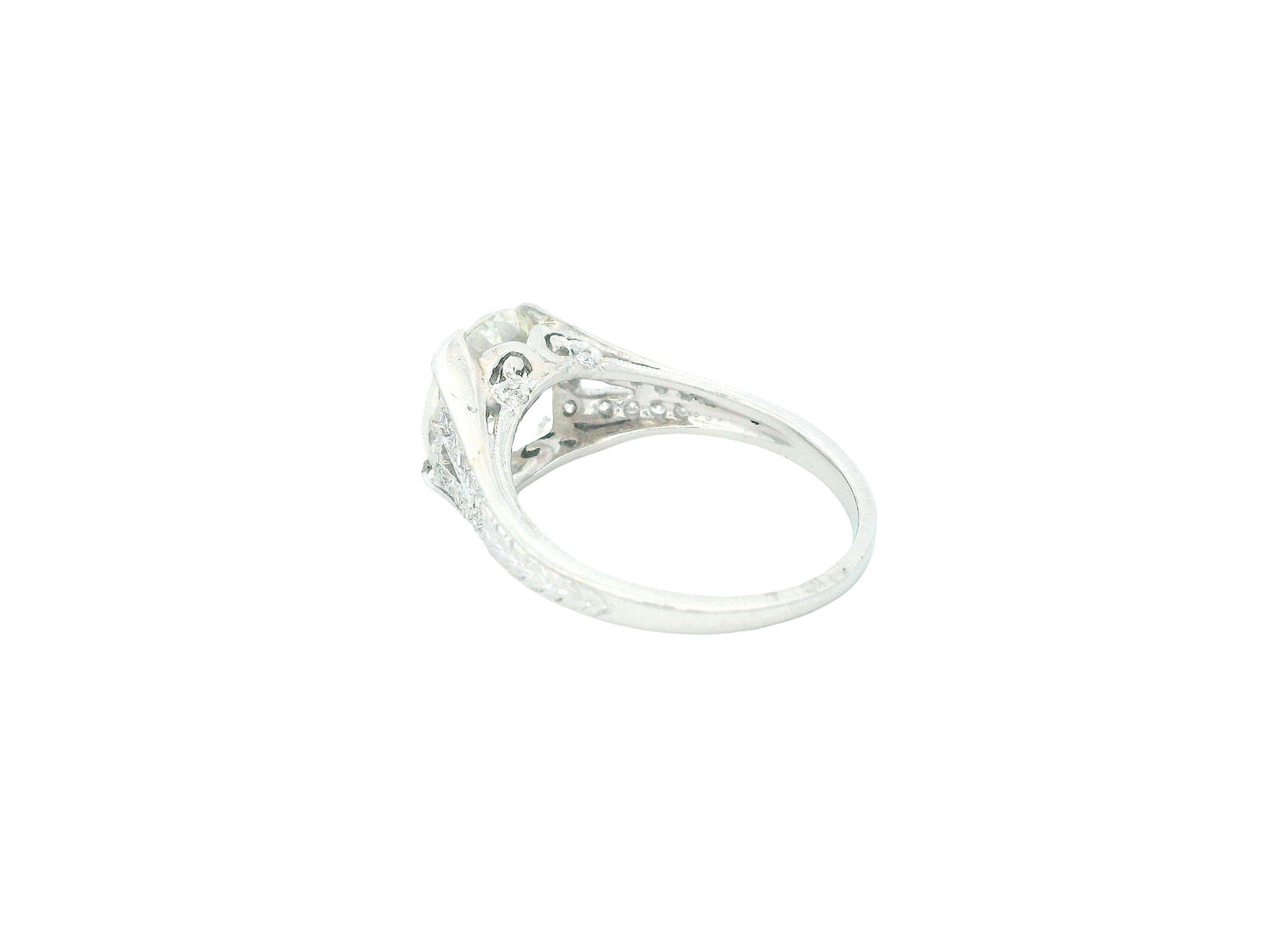 Tiffany & Co, Platinum Engagement Ring 3.03 Ct OMB W/GIA