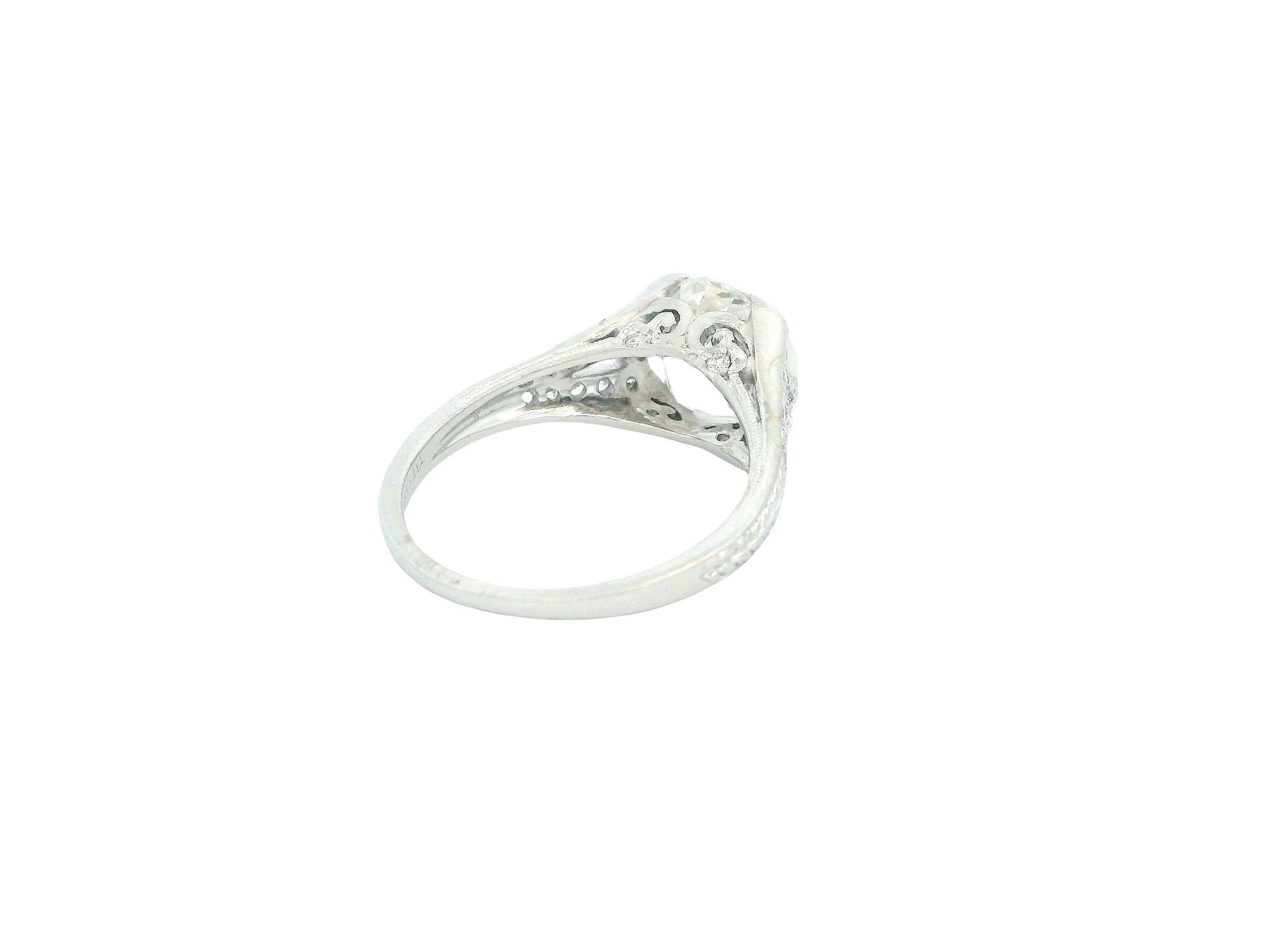 Tiffany & Co, Platinum Engagement Ring 3.03 Ct OMB W/GIA