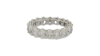 Platinum Wedding Bend with Oval Diamonds