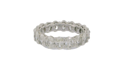Platinum Wedding Bend with Oval Diamonds