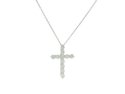 Tiffany & Co Platinum Diamond pedant on 18K White Gold Custom Chain