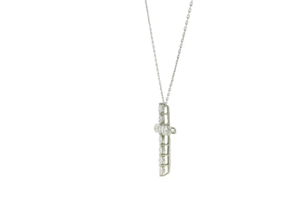 Tiffany & Co Platinum Diamond pedant on 18K White Gold Custom Chain