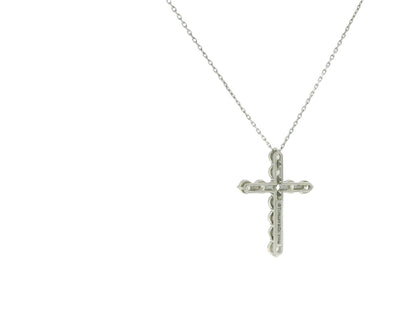 Tiffany & Co Platinum Diamond pedant on 18K White Gold Custom Chain