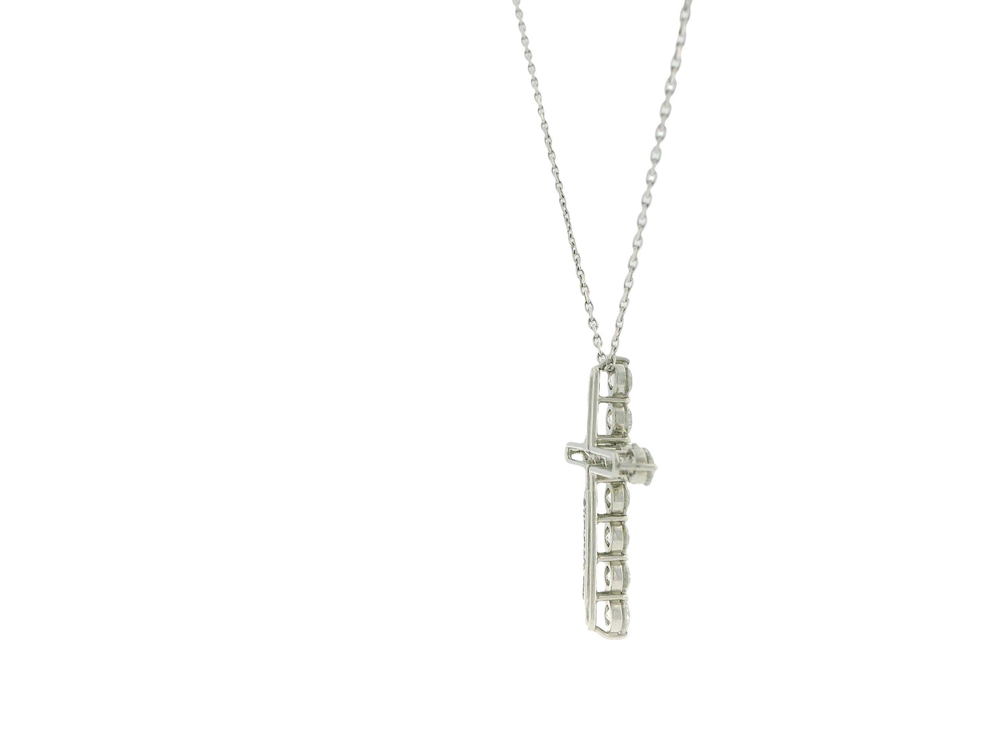 Tiffany & Co Platinum Diamond pedant on 18K White Gold Custom Chain
