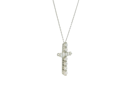 Tiffany & Co Platinum Diamond pedant on 18K White Gold Custom Chain