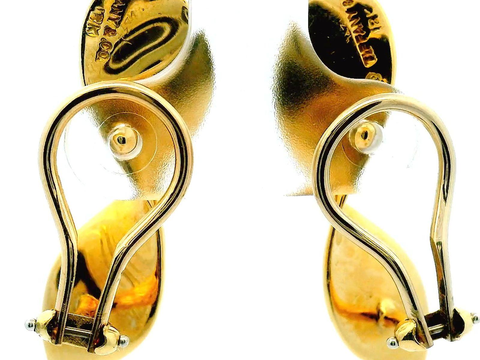 Tiffany Earrings  Twisted Bowtie clip-backs.