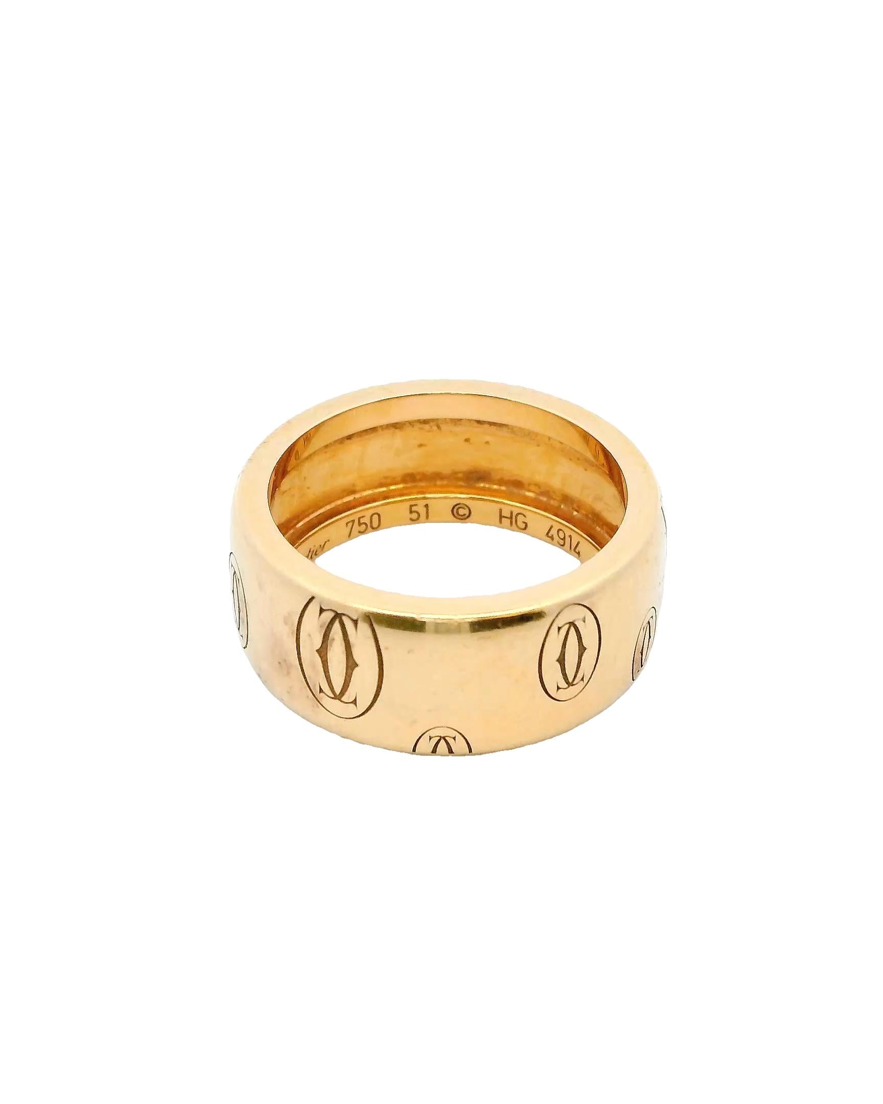 Cartier 18K Rose Gold Ring Size 51