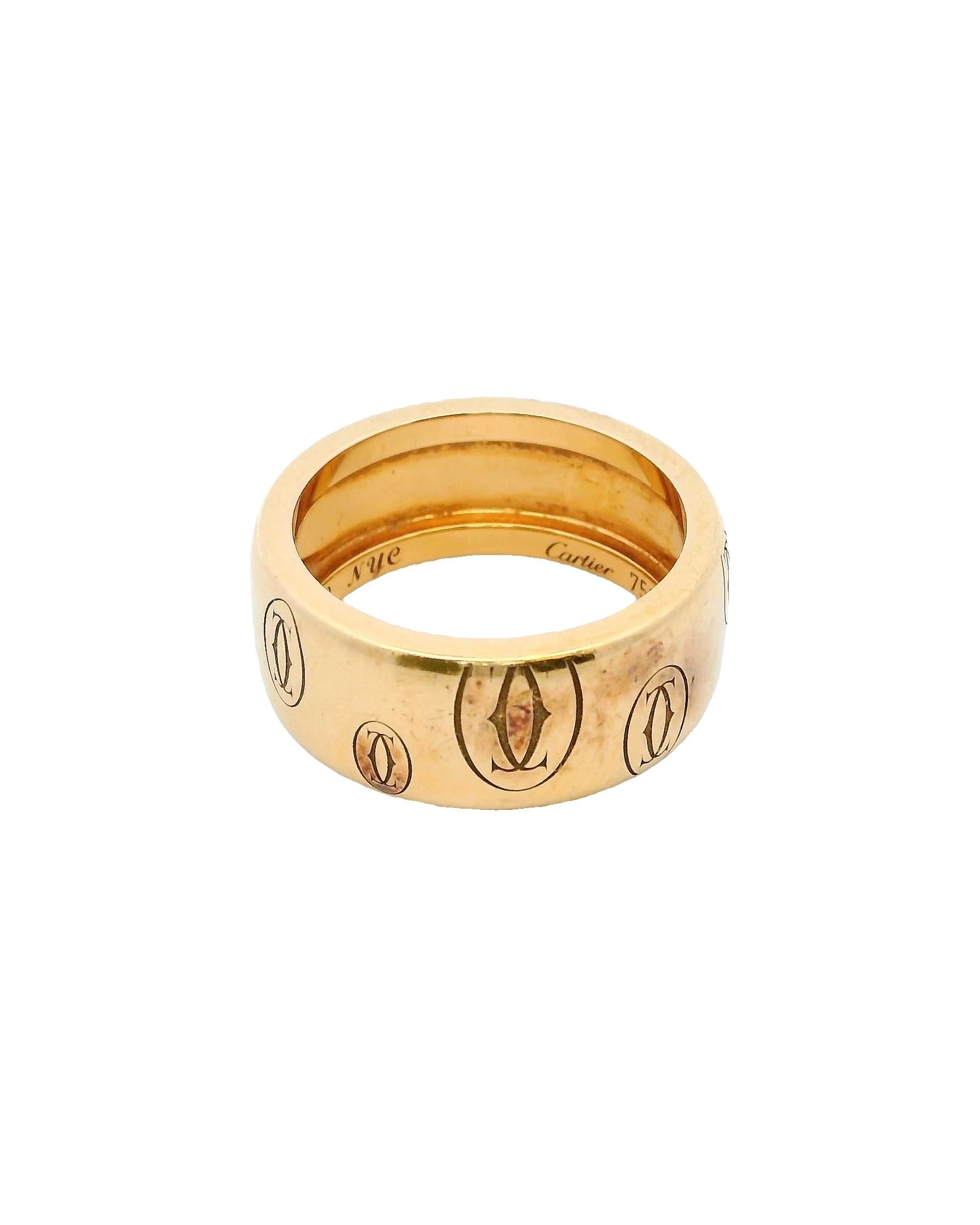 Cartier 18K Rose Gold Ring Size 51