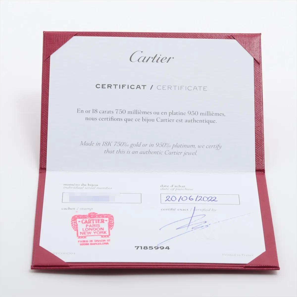 Écrou de Cartier Size '19' 18K White Gold Bracelet Box & Papers