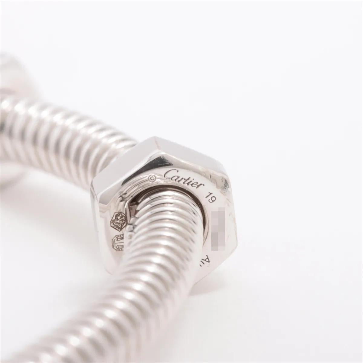 Écrou de Cartier Size '19' 18K White Gold Bracelet Box & Papers