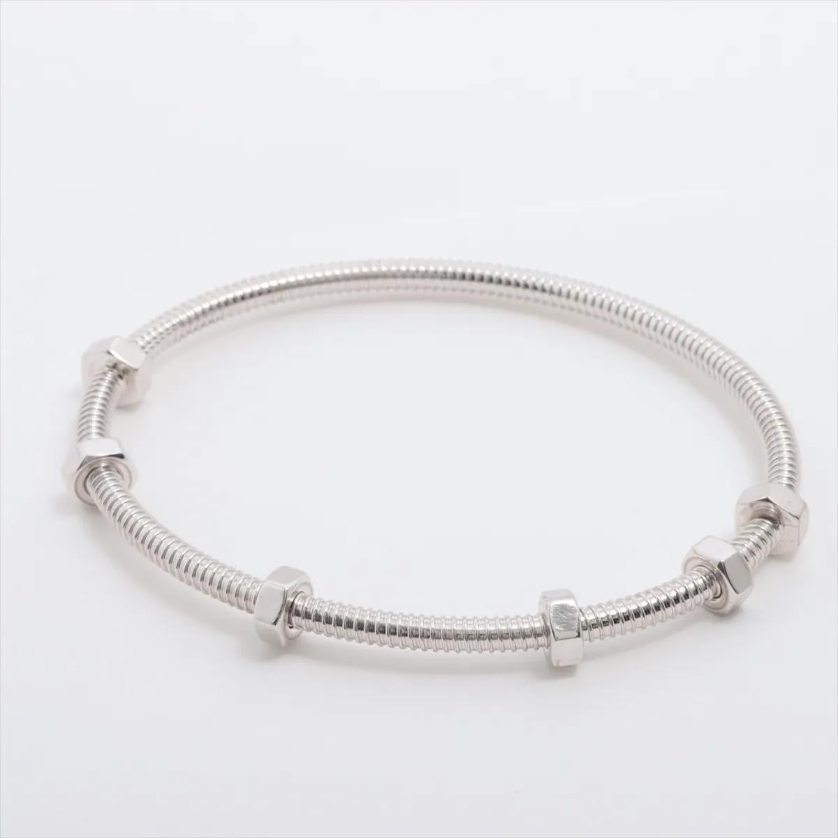 Écrou de Cartier Size '19' 18K White Gold Bracelet Box & Papers