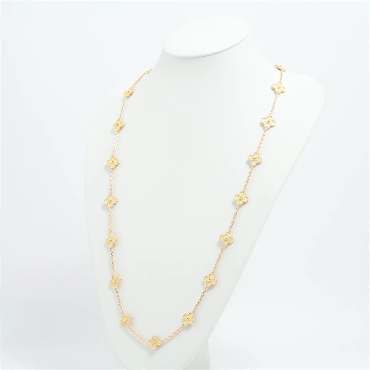 Van Cleef & Arpels Vintage Alhambra long necklace, 20 motifs W/ Service Papers
