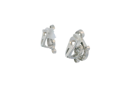 Cartier 18K White Gold Pave Day & Night Earrings