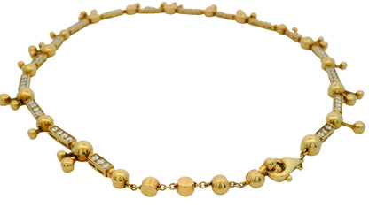 Bvlgari 18K Yellow Gold  Lucia Diamond Necklace