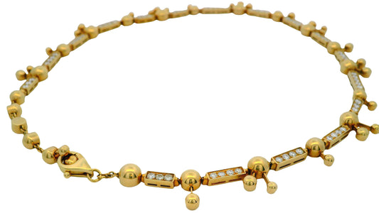 Bvlgari 18K Yellow Gold  Lucia Diamond Necklace