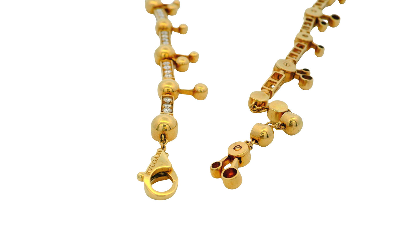 Bvlgari 18K Yellow Gold  Lucia Diamond Necklace