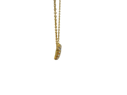 Van Cleef & Arpels 18K Yellow Gold Noeud Papillon Lapis diamond Necklace