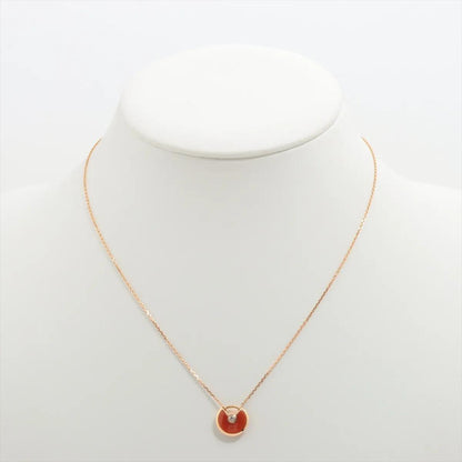 Cartier Amulette de Cartier Carnelian diamond 18K Rose Gold Necklace