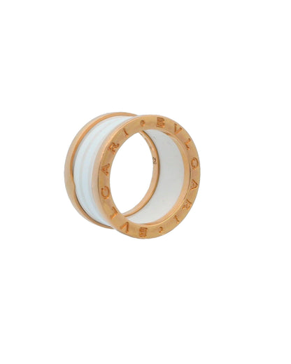 Bvlgari Ceramic & 18K Rose Gold Size 52 Ring