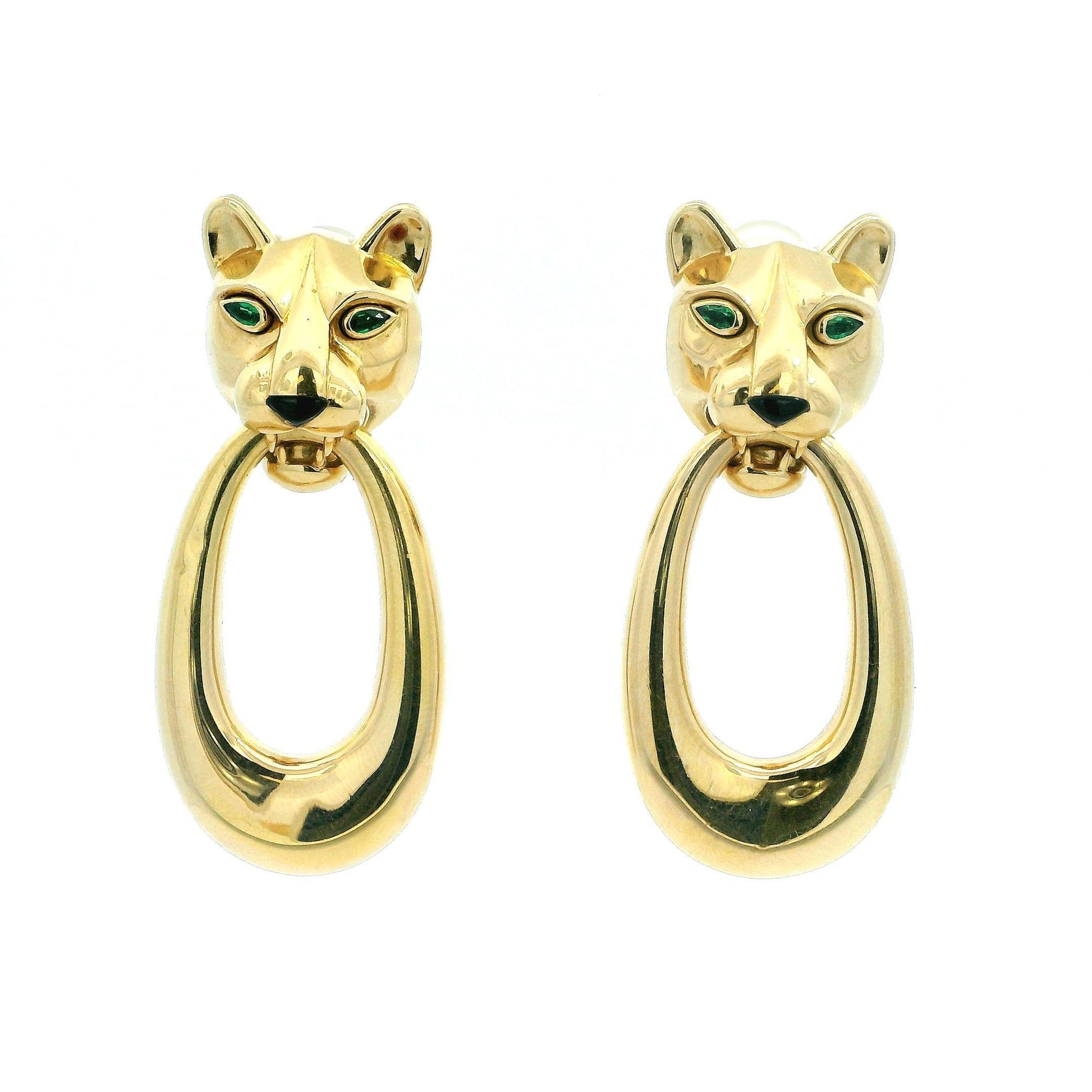 Cartier Panther 18K Yellow Gold Day & Night Ears Door-knockers(Pre-Owned)