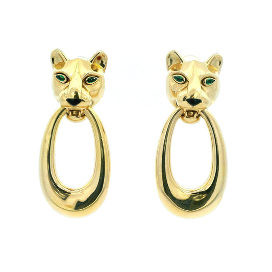 Cartier Panther 18K Yellow Gold Day & Night Ears Door-knockers(Pre-Owned)