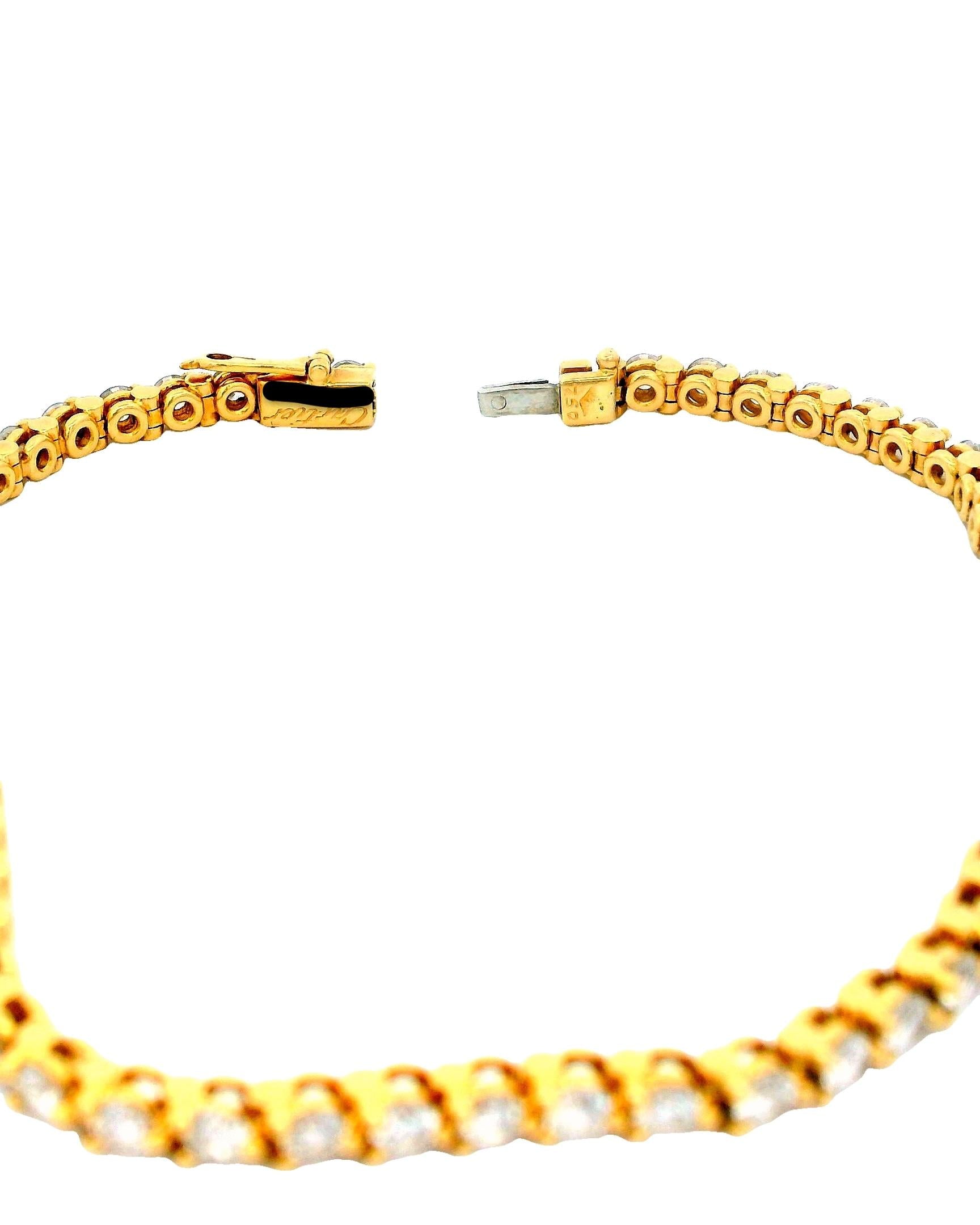 Cartier 18K Yellow Gold Diamond Line Bracelet