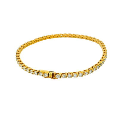 Cartier 18K Yellow Gold Diamond Line Bracelet