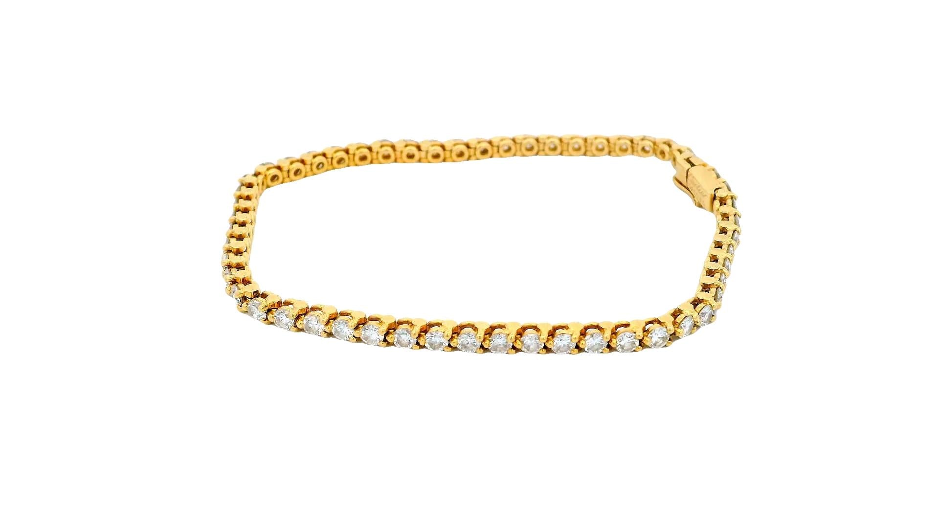 Cartier 18K Yellow Gold Diamond Line Bracelet